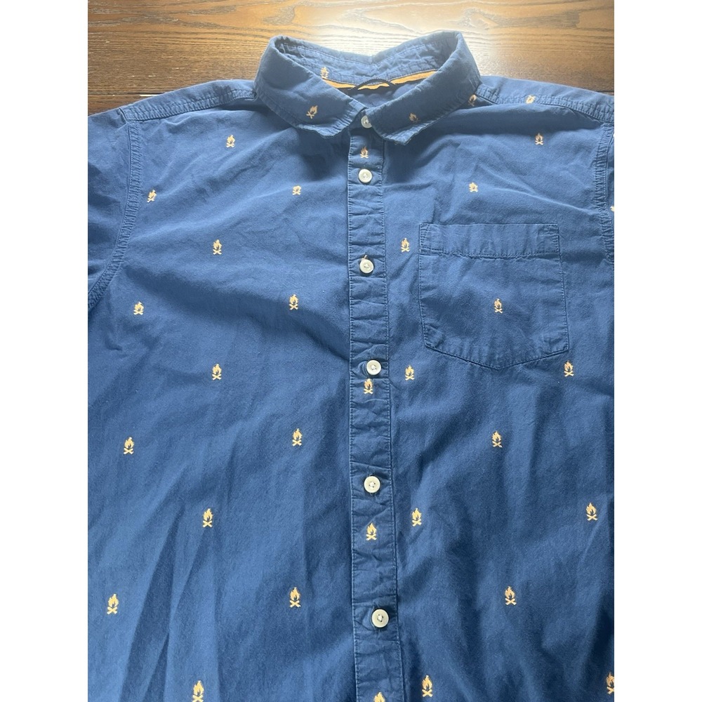The North Face Shirt Men Large Blue Camp Fire Baytrail Outdoor Preppy Casual